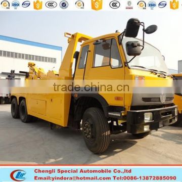 Hot sale dongfeng heavy duty 6*4 slide rotator wrecker new breakdown tow truck