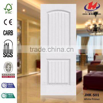 JHK-S01 Popular New Model Deep Groove Best Used Interior Door White Primer Door Skin