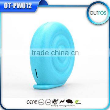 Wholesale cute snail power bank 6600mah