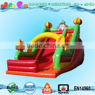 EN14960 big inflatable slide,kids aladdin slide games