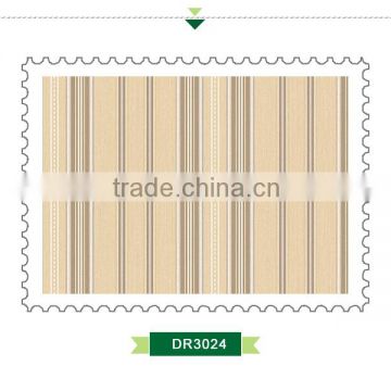 low price printing non woven wallpaper, yellow neat wide stripe wallcovering for ceiling , coordinating wall decor designs