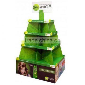 POS Corrugated Cardboard Hair Product Display Shelf