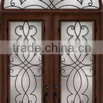 Double Doors Design With Round Transom DJ-S9155MWHR-1