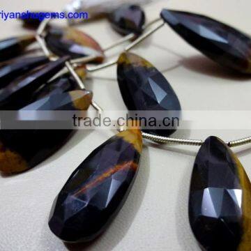 Agate jasper Faceted Long Pear