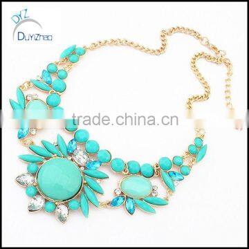 Charm blue Bubble Statement Necklace