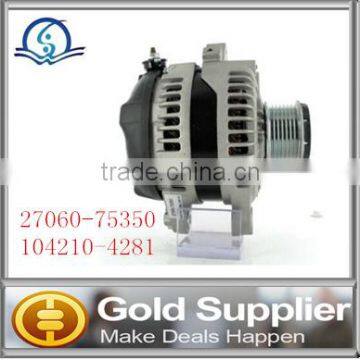 Brand new Auto alternator parts for TOYOTA 27060-75350 104210-4281 12V 130A Alternator with high quality