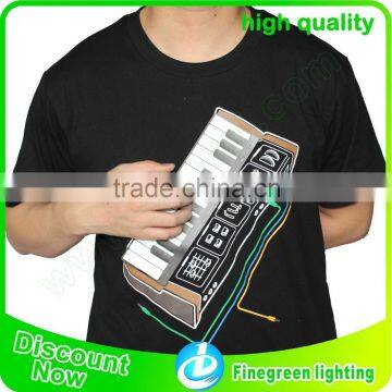 Sound Active el T-shirt/el Flashing T-shirt/custom Light up el T-shirt photo-4