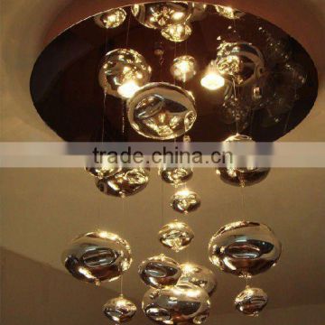 Fashionable Chromed Glass Bubble Pendant Lightings