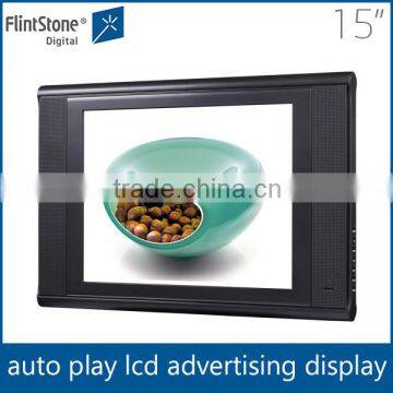 FlintStone loop video advertising 15 inch lcd player display