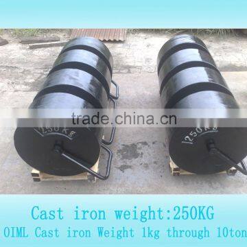 OIML M1 class 250kg black Truck Scale calibration weights,test weight for crane