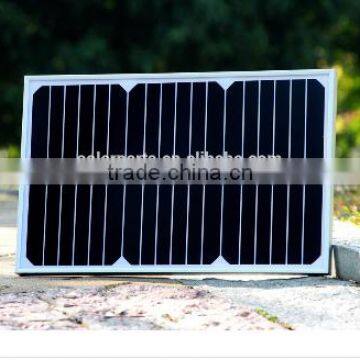 18W Tempered Glass Laminated Sunpower Solar panel Price China