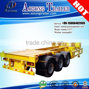 2 Axle or 3 Axle 20ft 40ft Skeleton Semi Trailer Container Chassis Trailer for Sale photo-6