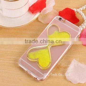 Fasion Designed 3D Heart-Shaped Quikcksand Cell Phone Case, Transparent Soft TPU Cover for Iphone 6/6s photo-3
