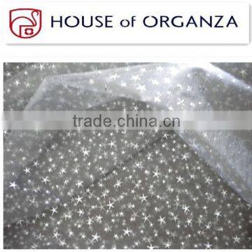 Floral Bronzing Organza for Decoration