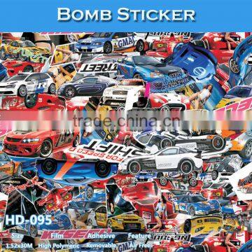 HD-097 CARLIKE Air Bubble Free Bomb Sticker Full Car Body Wrap photo-4