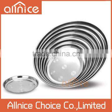 Competitive price stainless steel plate price/wholesale dinner plate/hot sale stainless steel food dish