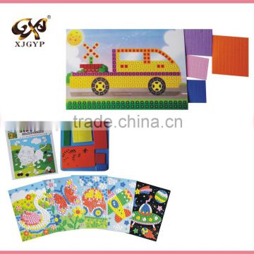 variety cartoon mosaic EVA sticker for kids car mosaic sticker