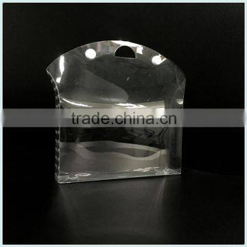 Clear plastic hanging clamshells