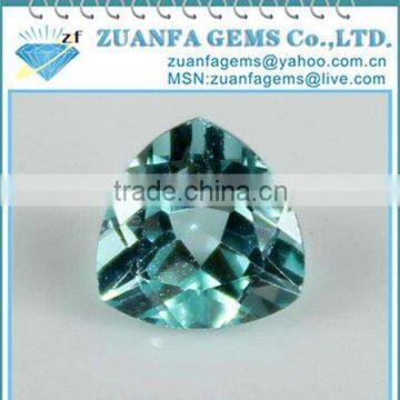 loose trillion cut green synthetic spinel