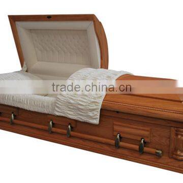 Nantong Millionaire oak veneer caskets with crepe interior