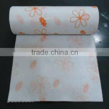 Household nonwoven fabric printed kitchen dish cleaning cloth rolls