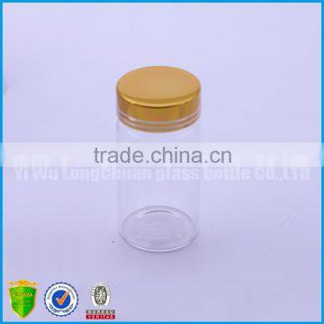 120ml clear glass bottle with screw metal cap for sale