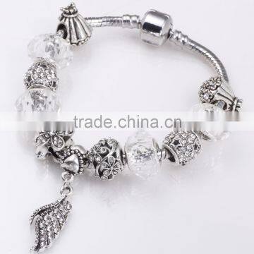 2016 Diy Bead Bracelet Beads Bracelet With Wing Dangles--OEM is welcome