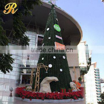 Decorated LED Lighted Giant Christmas Trees