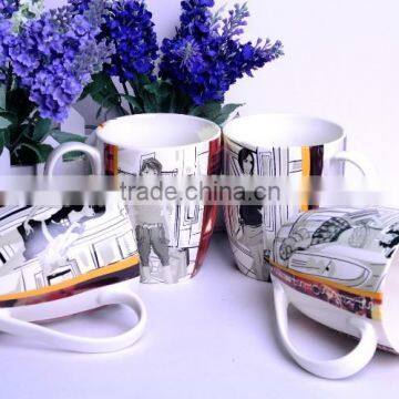 12oz Bone china mug wholesale starbucks 11 oz sublimation mugs paper cups