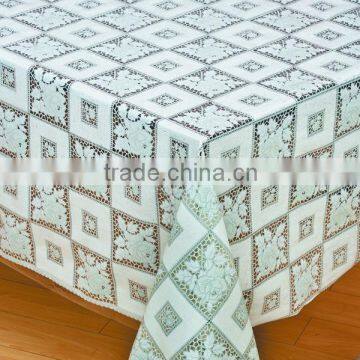 Top quality PVC easy care vinyl table cloth lace vinyl table cloth