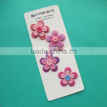 Funny fuzzy flower Adhesive Felt velvet Sticker