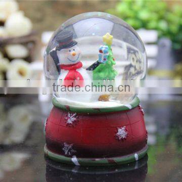 christmas ball santa and snow inside table light