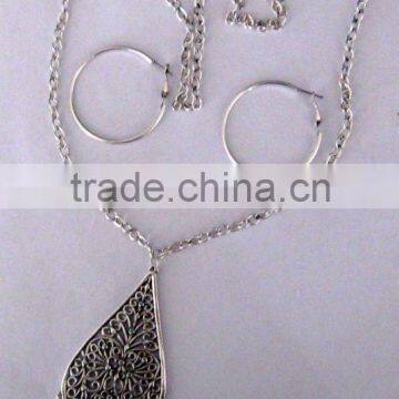 fashion silver jewelry set