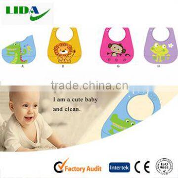 Pack Baby Bibs Best Silicone Crumber Catcher ,silicone baby bib BOB103