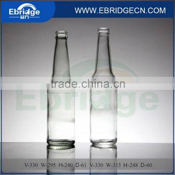 clear 330ml glass beer bottles, wine packing bottle