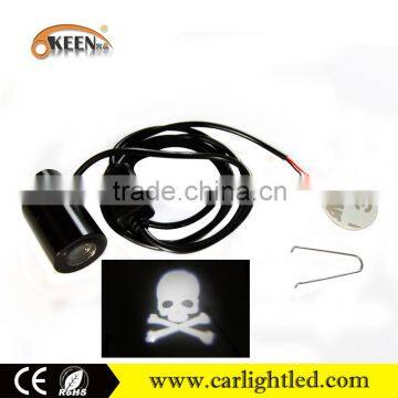 2016 KEEN New Product 12V led license plate light with led ghost shadow light skull logo projector light for all cars