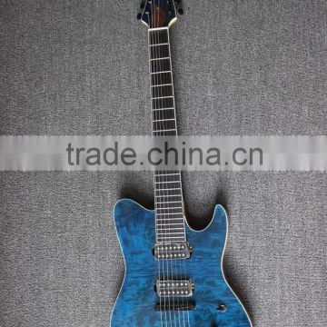 7 string burl maple electric guitar/guitar