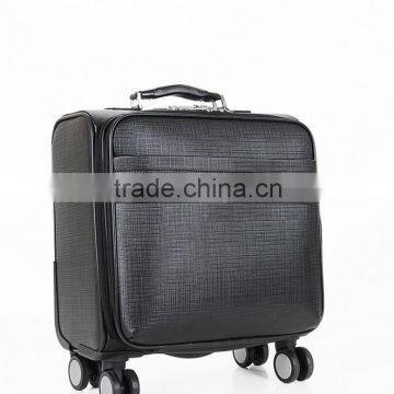 Good quality trolley bag men's business travel bag leather luggage with wheels