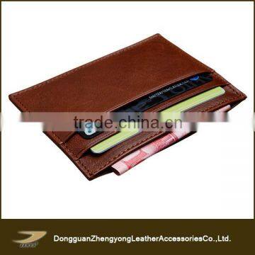 New design pure cowhide leather business card wallet for men