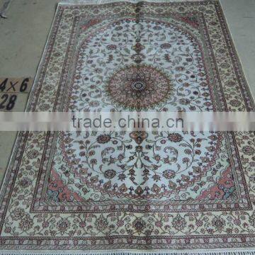 bedroom dcoration silk carpet handmade rug