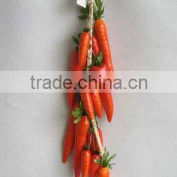 2013 High Quality Artificial Fruits Fake Carrot String 27 inch Artificial Carrot String