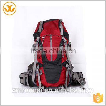 Red custom printed wholesale waterproof outdoor hiking backpack china