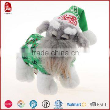 Lovely stuffed toy poodle with hat Chinese manufacture