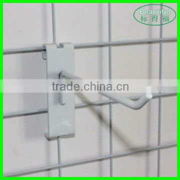 hot sale supermarket white display metal hook for grid