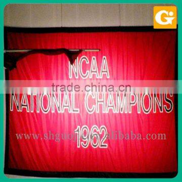 Red Printed Canvas Flag, Fabric Printing Sports Banner