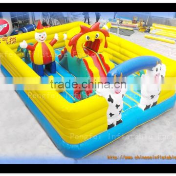 outdoor inflatable castle park, hot design inflatable trampoline for kids