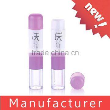 2015 New Design Two Empty Round Lip Balm Containers Combined as One Set