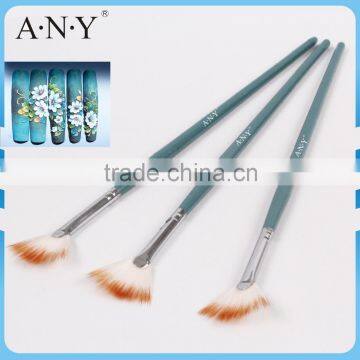 ANY Nail Beauty Care Design Cheap Wood Handle Nail Art Fan Brush