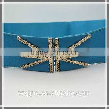 Hot-selling blue elastic wide belt for women