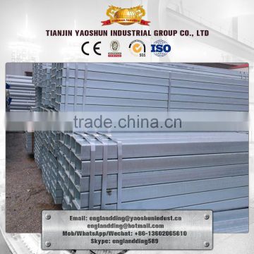 top surplier Zinc coated hot dipped GI galvanized steel pipe square/Rectangular tube